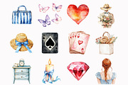 Watercolor Modern Alice Clipart, an Illustration by Design Market (Thumbnail 4 of 5)