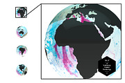 Set of 4 Watercolour Globes Renders, a Graphic by helloSG (Thumbnail 2 of 2)