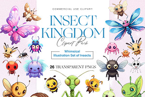 Insect Kingdom Clipart Pack