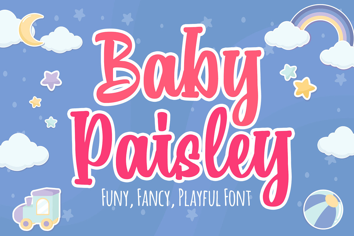 Baby Paisley a Playful Font, a Font by Blankids Studio (Photo 1 of 8)