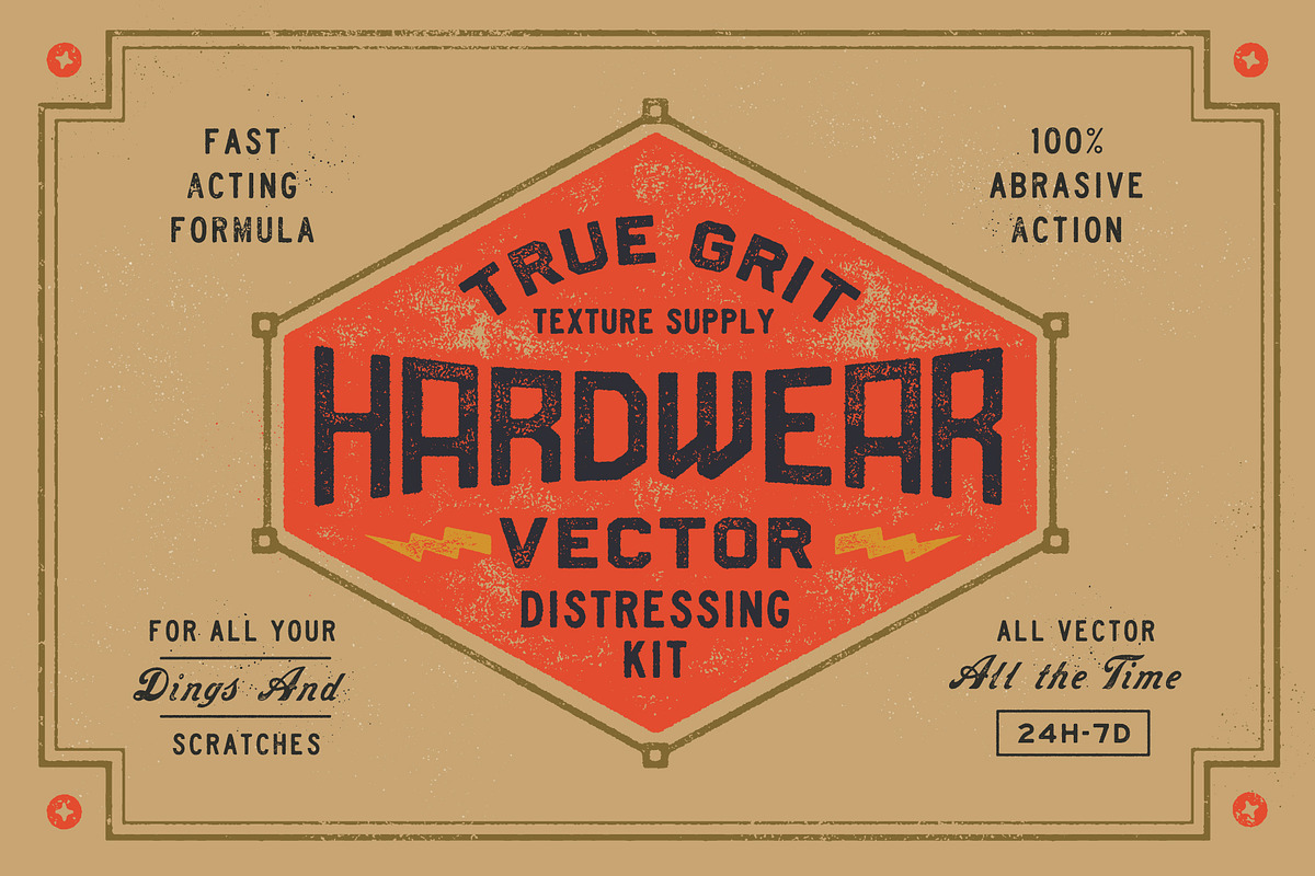 Hardwear Vector Distressing Kit, an Action Add-On by True Grit Texture Supply (Photo 1 of 10)