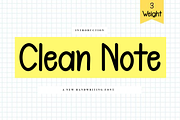 Clean Note, a Sans Serif Font by FreshTypeINK (Thumbnail 1 of 7)