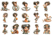 Summer Beach Girl Clipart, a Seasonal Illustration by OK Design (Thumbnail 3 of 6)