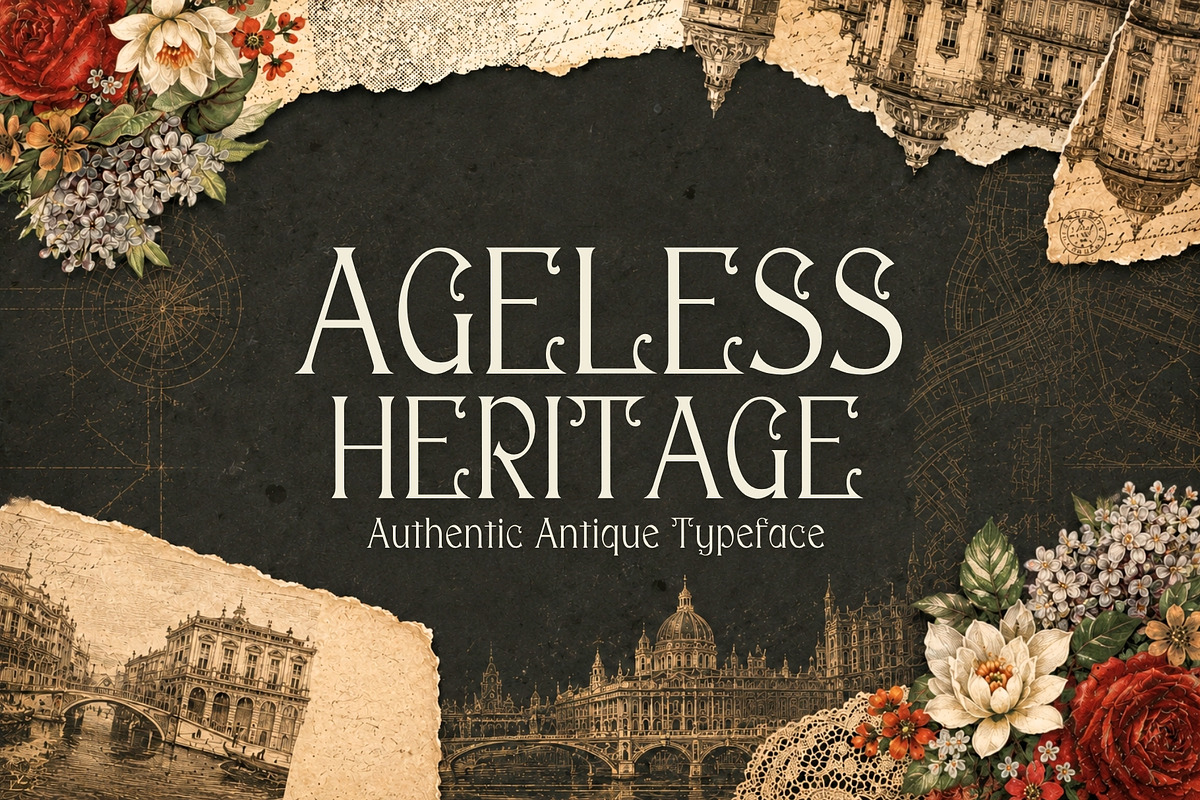 Ageless Heritage - 1900's Typeface, a Serif Font by HipFonts (Photo 1 of 7)