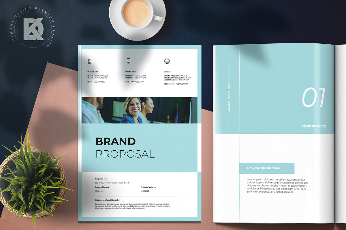 Brand Proposal, a Stationery Template by Kahuna Design (Photo 1 of 10)