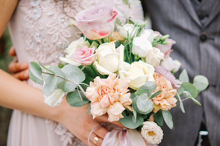 Bride wedding bouquet featuring bouquet, wed, and wedding