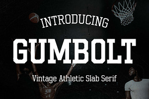 Gumbolt - Vintage Athletic Style, a Slab Serif Font by Arterfak Project