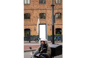 Blank digital advertising billboard, an Architecture Photo by volodymyrshtun13795
