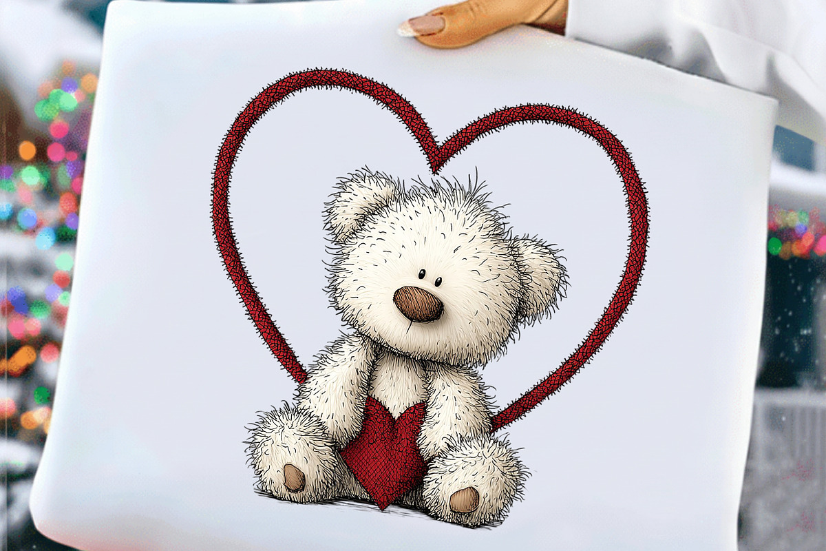 Valentine’s Day Teddy Clipart, an Illustration by Craft Nest (Photo 11 of 11)
