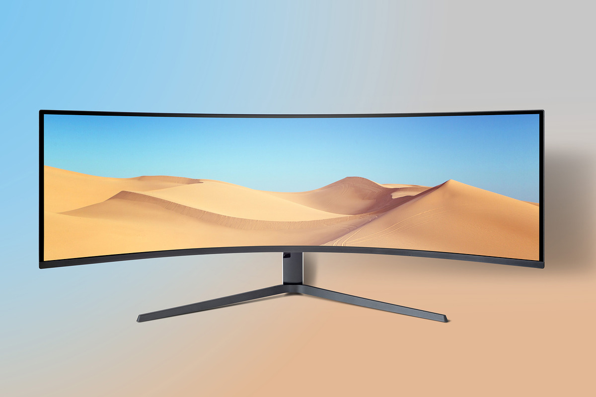 Ultrawide Curved Monitor Mockup 10K, a Product Mockup by Zabiegala MP (Photo 2 of 9)