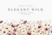 Elegant Wild Flowers, a Decorative Illustration by PeDe Designs (Thumbnail 1 of 8)