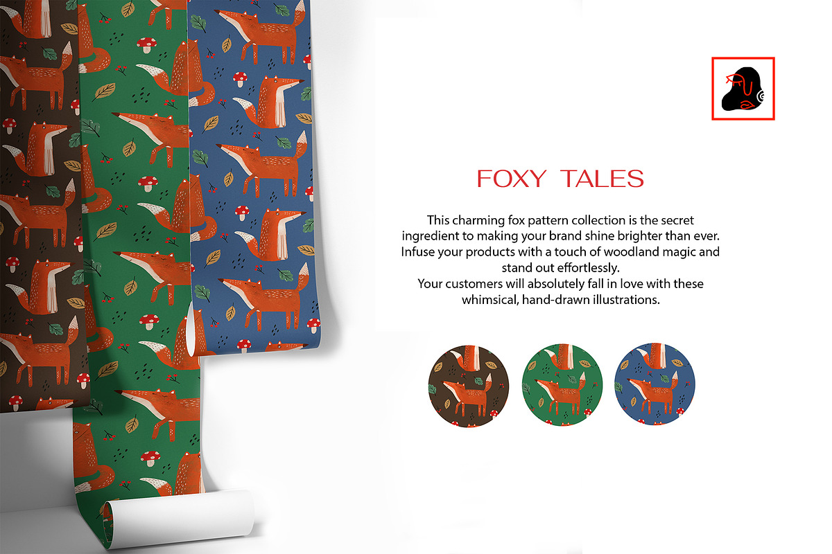 Foxy Tales — Seamless Patterns, a Pattern Graphic by Alona Savchuk (Photo 8 of 10)