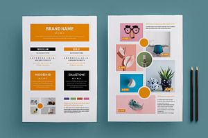 Brand Mood board Template Layout, a Stationery Template by MightyDesign