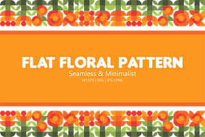Flat Floral Seamless Pattern