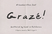 Grazé - Handwriting Font, a Handwritten Font by ziggydotcom (Thumbnail 1 of 8)