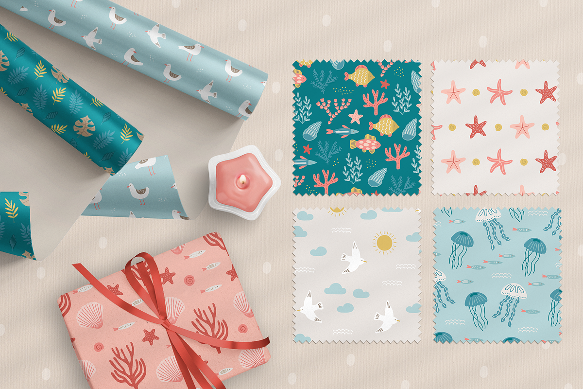 Quiet Ocean Kit, a Seasonal Illustration by miumiu (Photo 4 of 15)