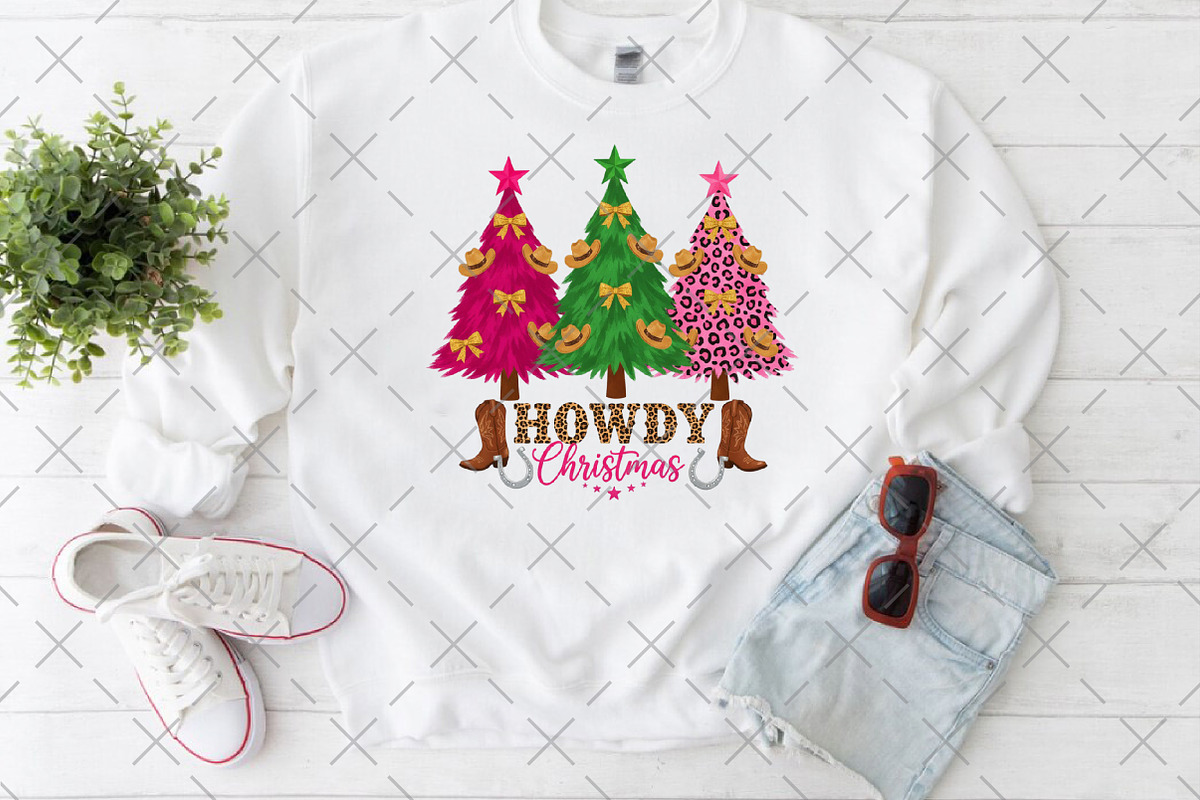 Howdy Christmas Png, Cowgirl Western, an Illustration by Craft Nest (Photo 5 of 6)
