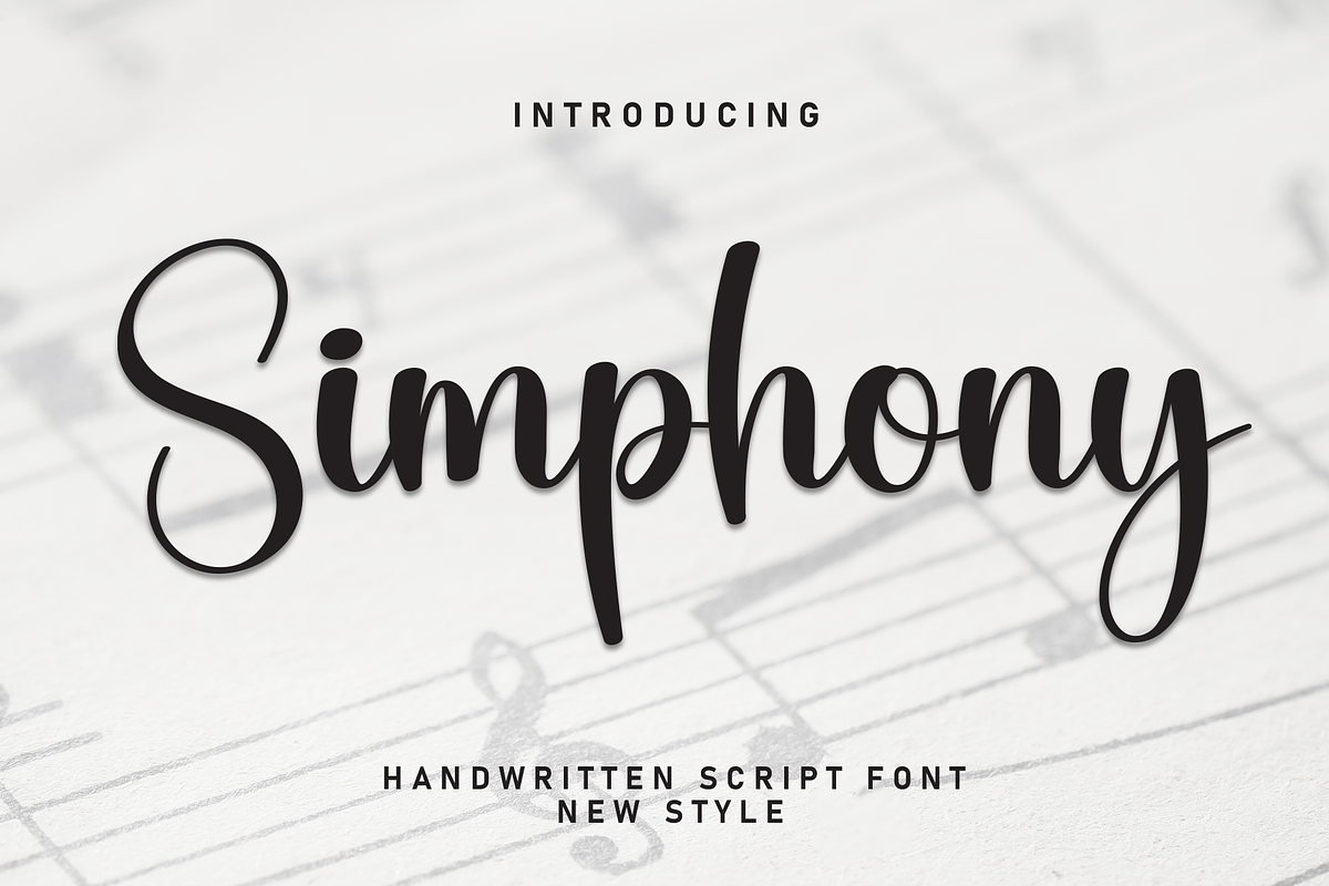 Simphony | Script Font, a Handwritten Font by Scratchones