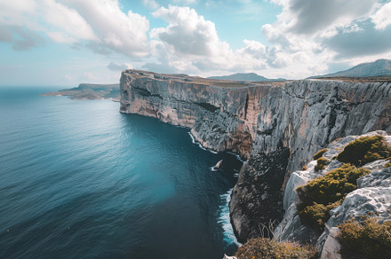 Breathtaking cliffs rise dramaticall, a Photo by Tanuart