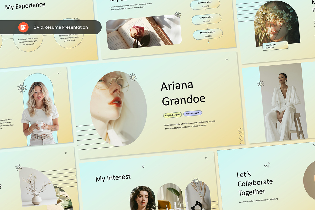 CV & Resume Presentation PPTX, a Presentation Template by Antstheme (Photo 1 of 2)