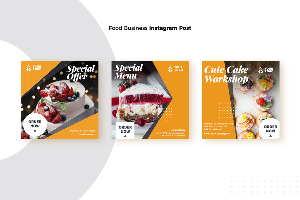 Food Business Instagram Post + Story, a Social Media Template by Typoerba (Photo 3 of 6)