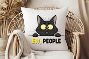 Ew People T-Shirt Funny Cat, an Illustration by DreamCafeArt (Thumbnail 6 of 6)
