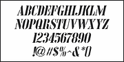 French Shipping Stencil JNL, a Font by Jeff Levine Fonts (Thumbnail 5 of 5)