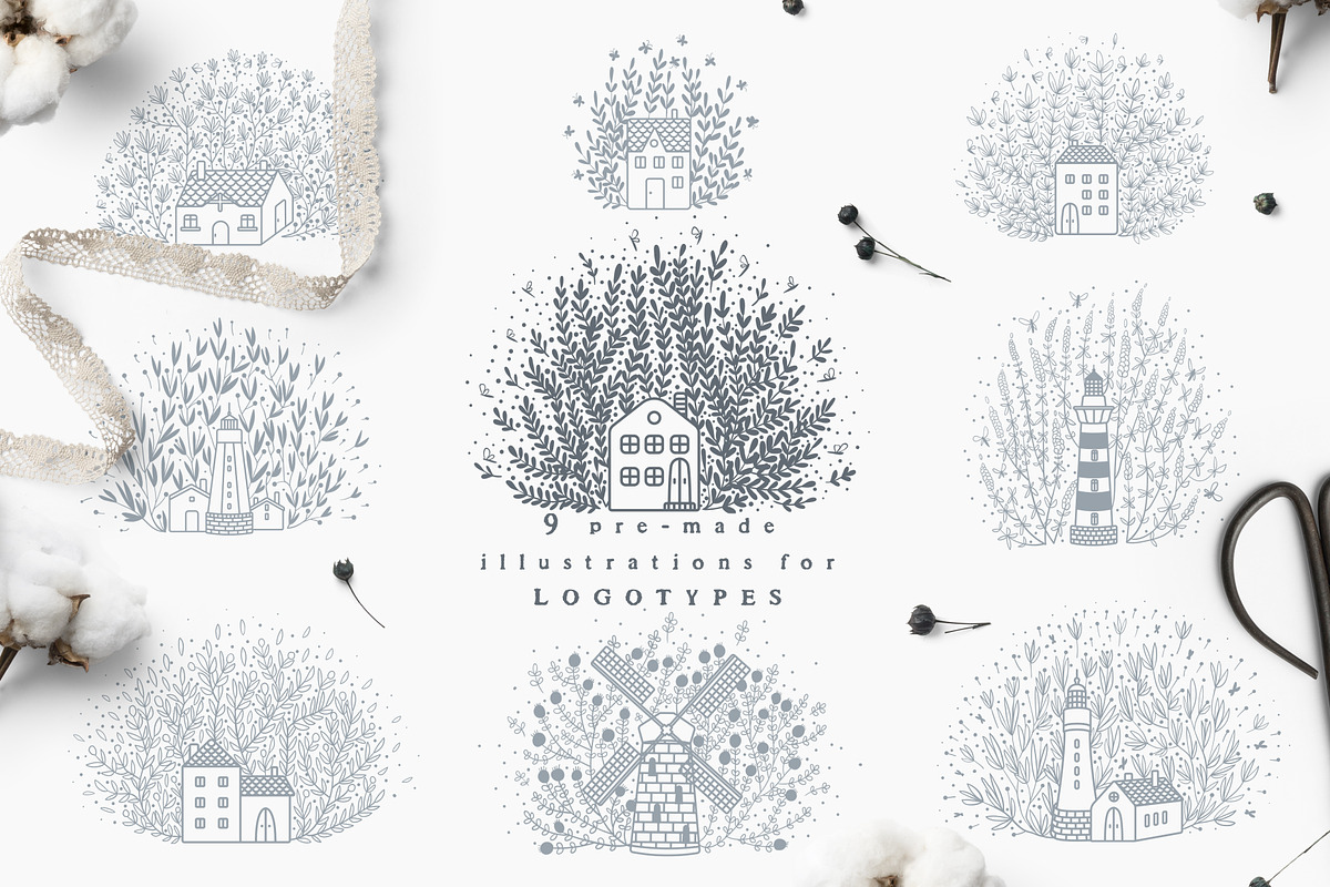 NATURE & ARCHITECTURE ILLUSTRATIONS, an Object Illustration by Luna Dreams (Photo 1 of 10)