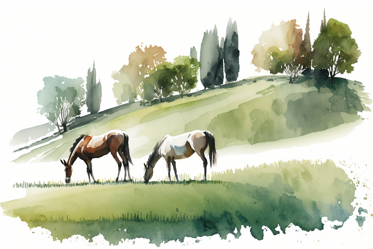 Horse Haven Watercolor Collection, an Animal Illustration by artsy-fartsy (Photo 4 of 9)