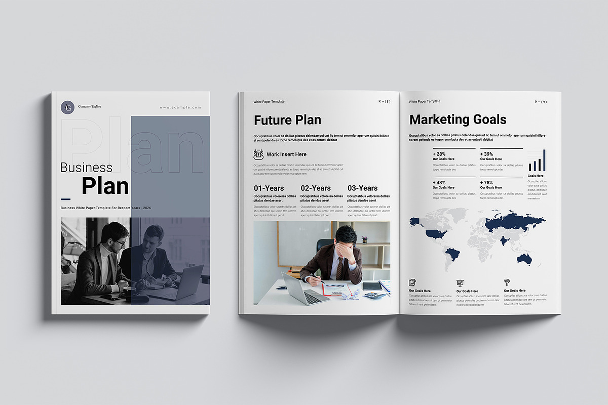 Business Plan Template, a Brochure Template by GoldenGrid Studio (Photo 2 of 11)