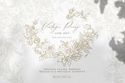 Vintage Peony - Flowers Line Art, a Decorative Illustration by BlumenSoul (Thumbnail 1 of 9)