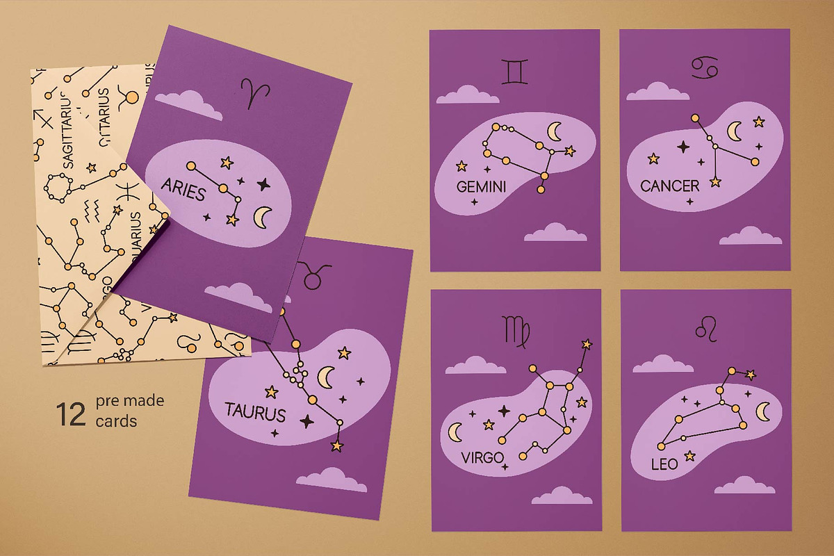 Astrology collection. Zodiac sign, an Illustration by illustrator_natalie (Photo 5 of 12)