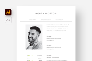 Elegant CV / Resume Template, a Resume Template by Filip Studio