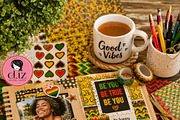 Rasta Colors Digital Paper scrapbook, a Pattern Graphic by Kiwi Fruit Punch (Thumbnail 3 of 4)