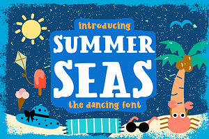 Summer Seas, a Font by caocastudio