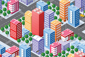Seamless urban plan, a Pattern Graphic by AlexZeL