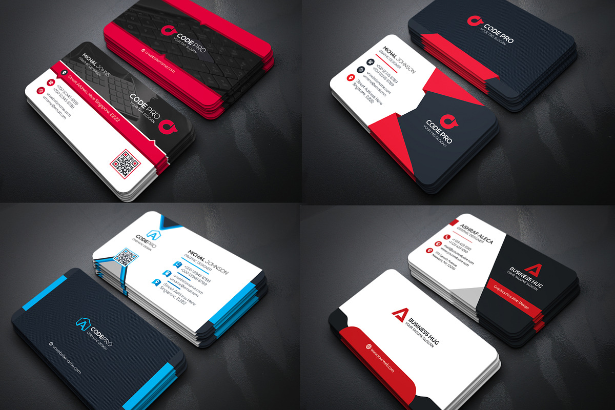 100 Business Cards Bundle, a Business Card Template by Genereux Art (Photo 10 of 11)