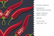 Hot pepper - Set 1, a Pattern Graphic by Yummy (Thumbnail 2 of 13)