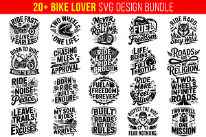 20+ Bike Lover SVG Design Bundle, an Object Graphic by himelgfx