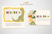 Hello Dino, an Animal Illustration by annasokol_ (Thumbnail 4 of 9)