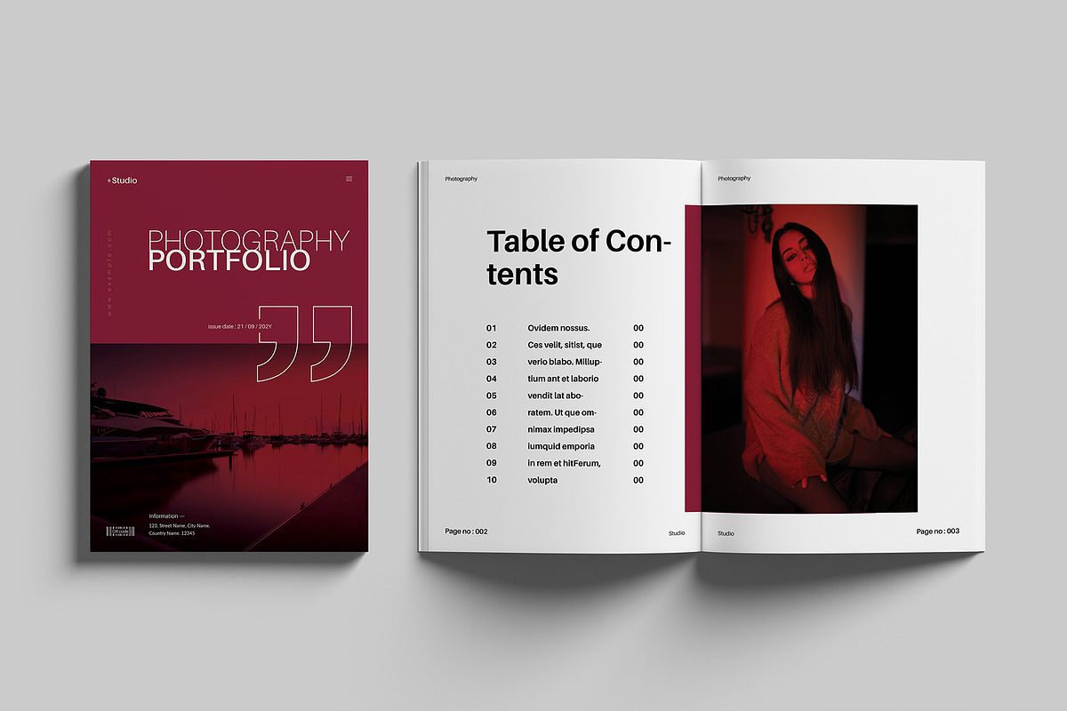 Photography Portfolio Template, a Brochure Template by GoldenGrid Studio (Photo 2 of 12)