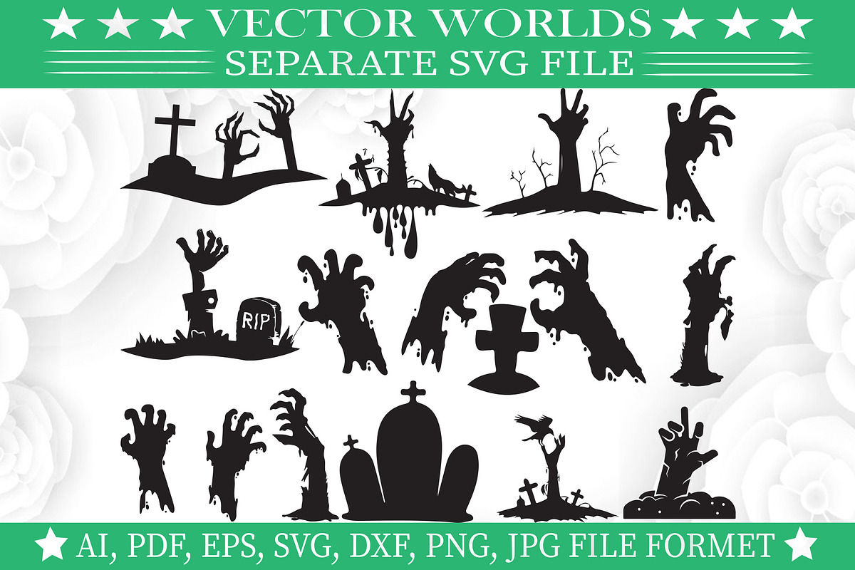 Hand Of The Grave Svg, an Object Graphic by VectorWorlds