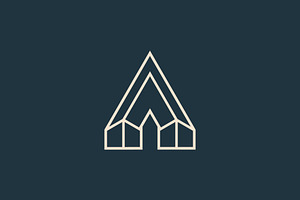 letter A house construction logo, a Branding & Logo Template by Rasagama Studio