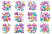 Whimsical Spring Flowers Clipart, an Illustration by Dream Creation (Thumbnail 5 of 5)