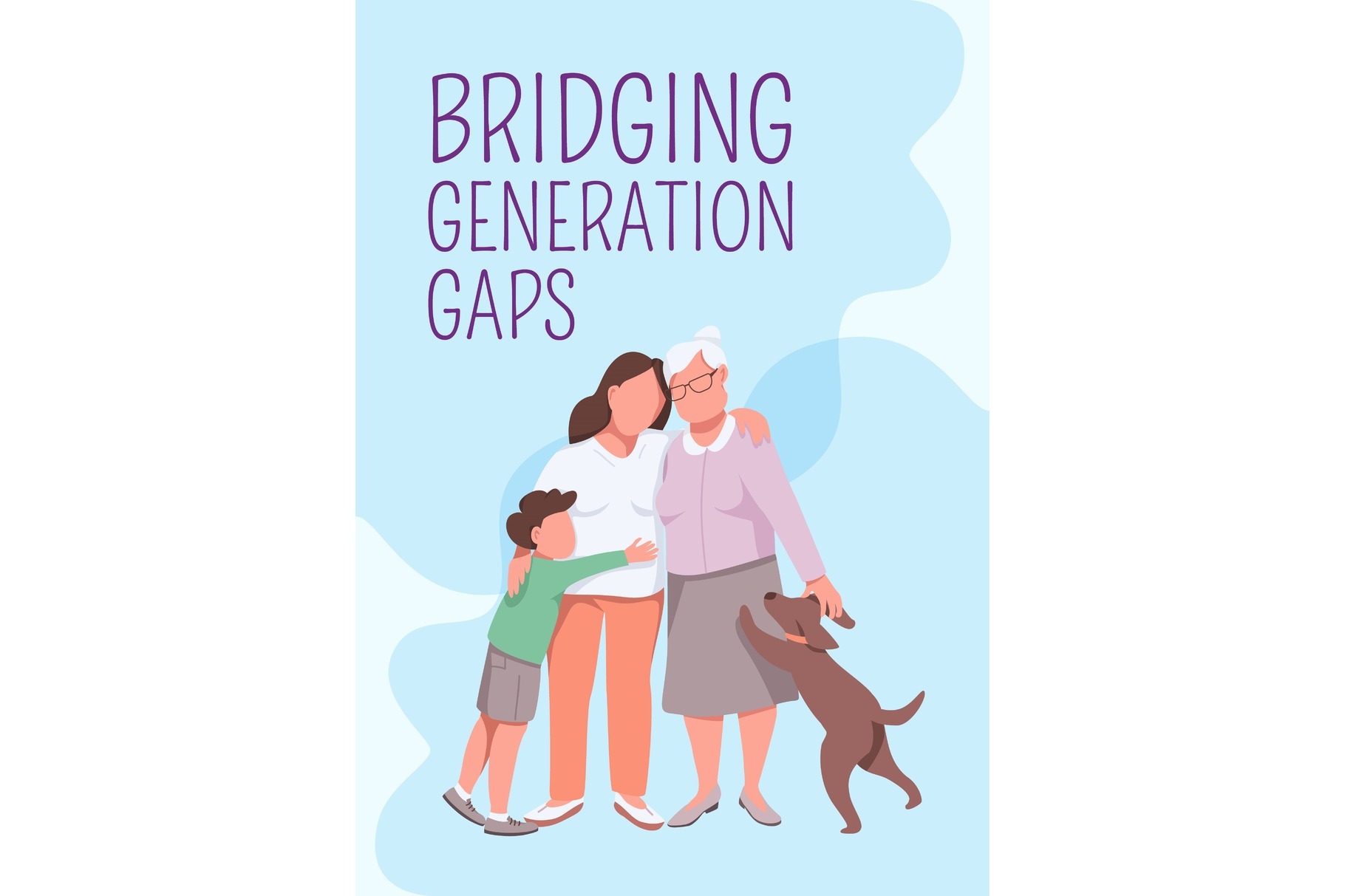 Bridging generation gaps poster, a Flyer Template by IMG visuals characters