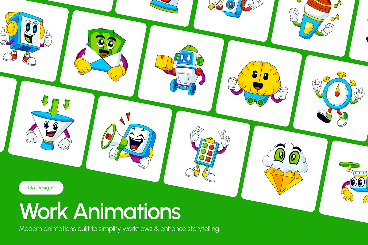 135 Animated Work Illustrations, a Work Illustration by Vectors Market (Photo 1 of 4)