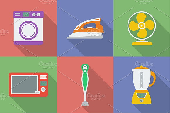 Icon Set Of 9 Household Appliance