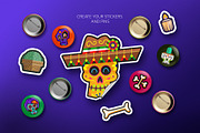 Day of The Dead pattern illustration, a Pattern Graphic by Visual Fear (Thumbnail 2 of 9)
