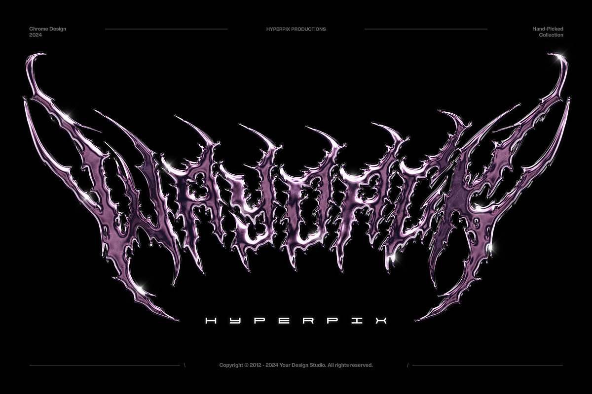 Chrome Text Effects Bundle 02, a Layer Style Add-On by Hyperpix Productions (Photo 15 of 48)