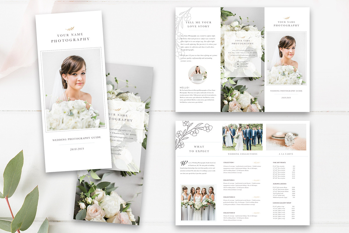 Wedding Photography Trifold PSD, a Brochure Template by By Stephanie Design (Photo 1 of 3)